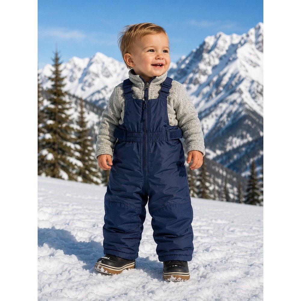 Cat Jack Toddler Snow Bib Overalls Blue 18M Insulated Ski Pants Winter